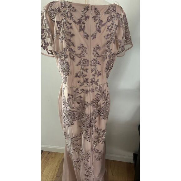 JS Collection Womens Embroidered Gown Dress, Pink size 12 mother of the bride br - Picture 3 of 5